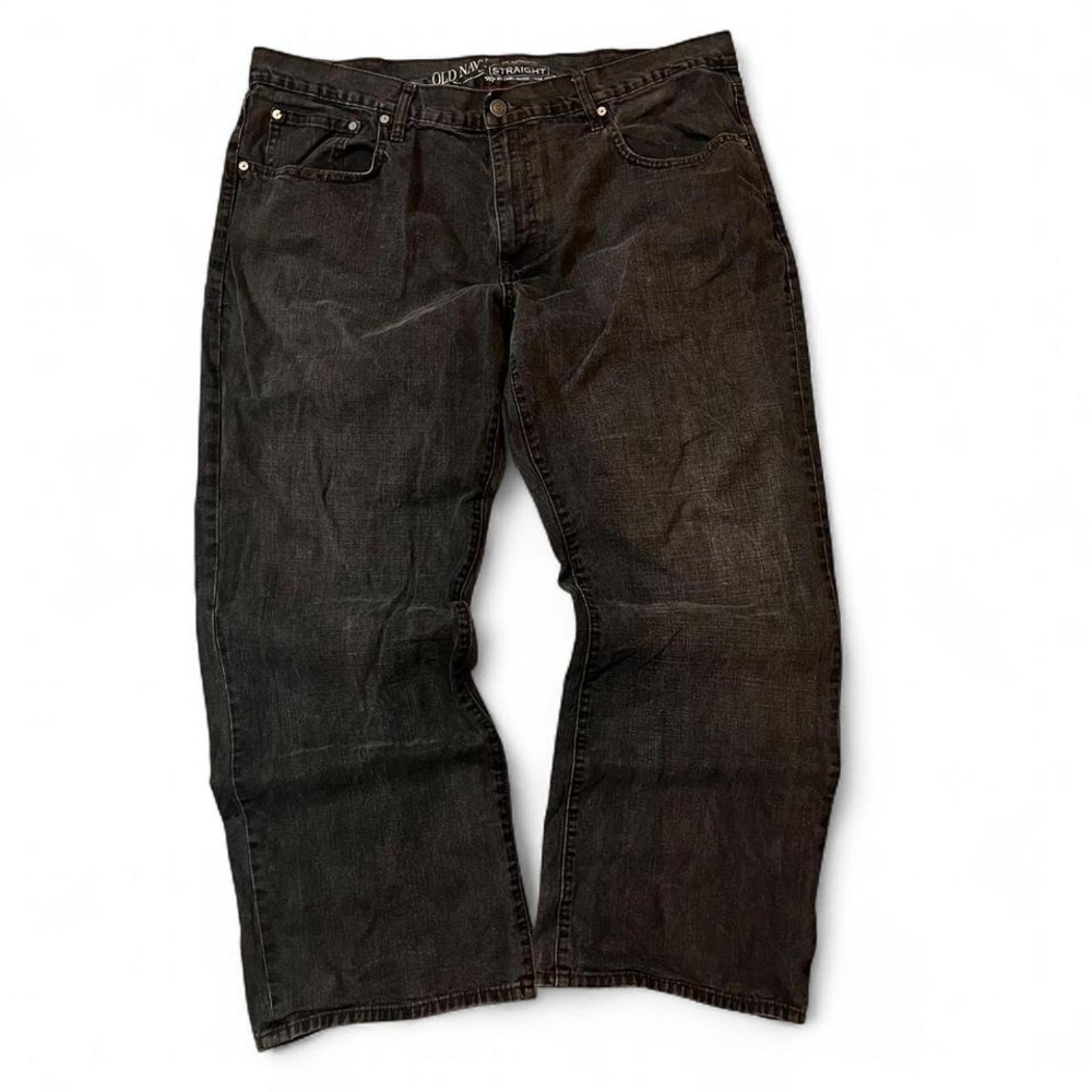 Old Navy Men's Straight Leg Jeans Black Denim Size 40x30